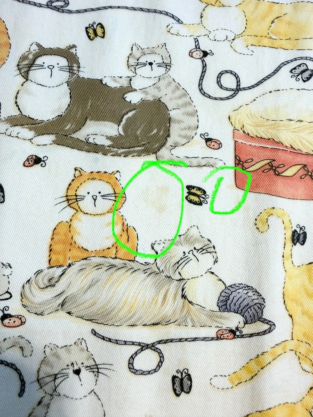 VINTAGE cats kitchen studio craft full apron 100% cotton kitty cat pet lover 90s